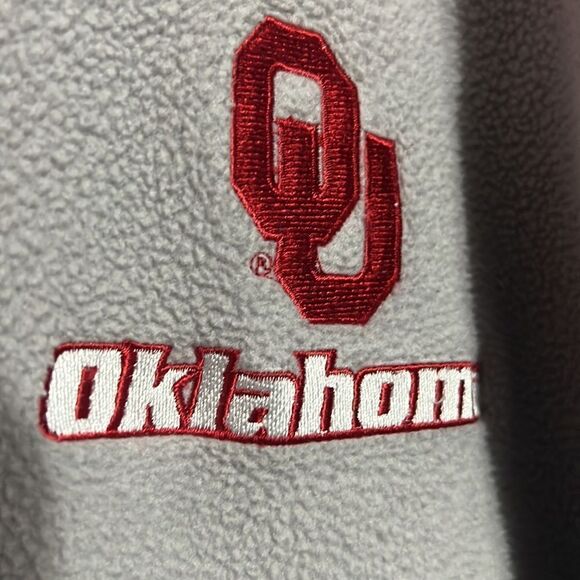 🔥🔥 OKLAHOMA OU SOONERS 1/4 ZIP Fleece Pullover Sweatshirt Jacket - EUC - XL - Picture 4 of 12